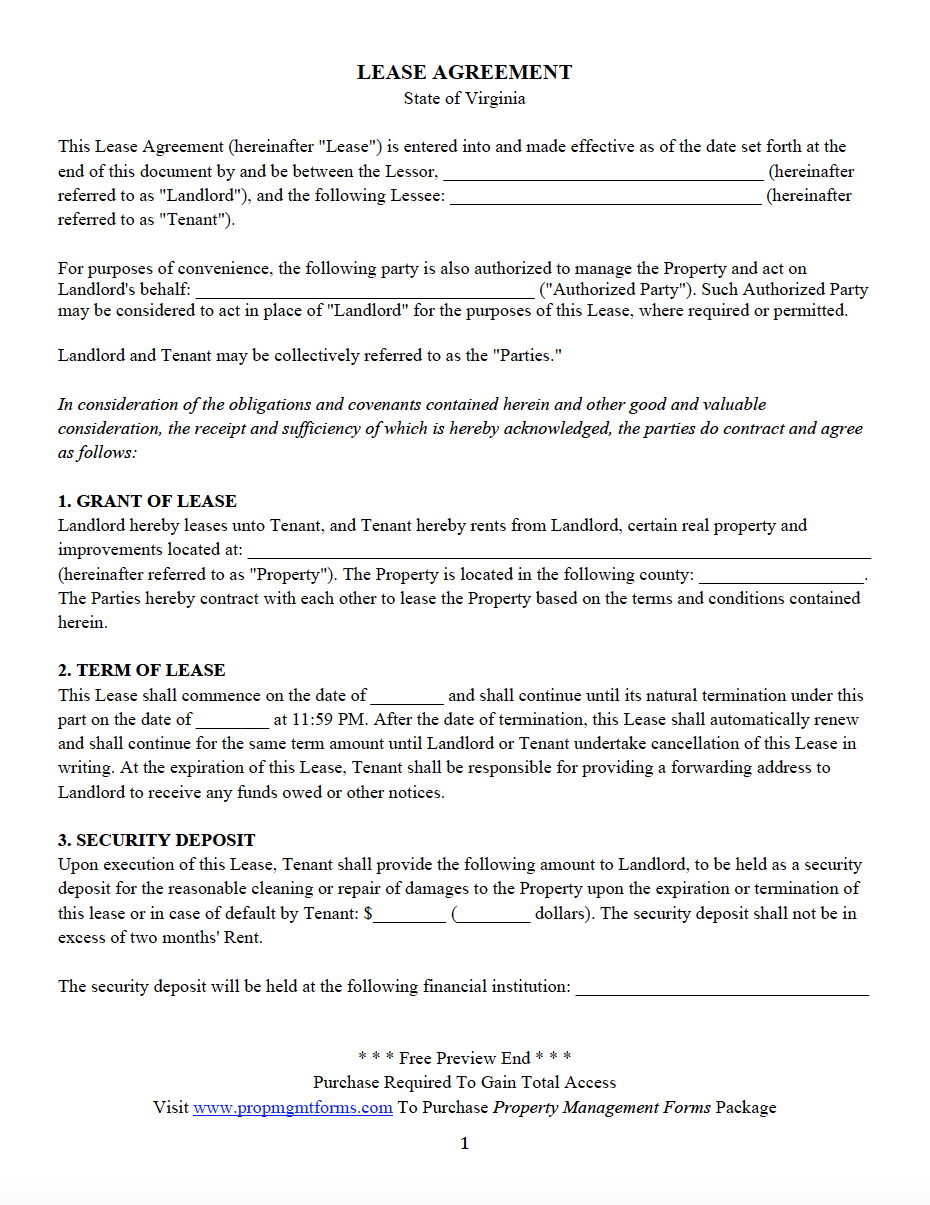 Legal Rental Agreement Template