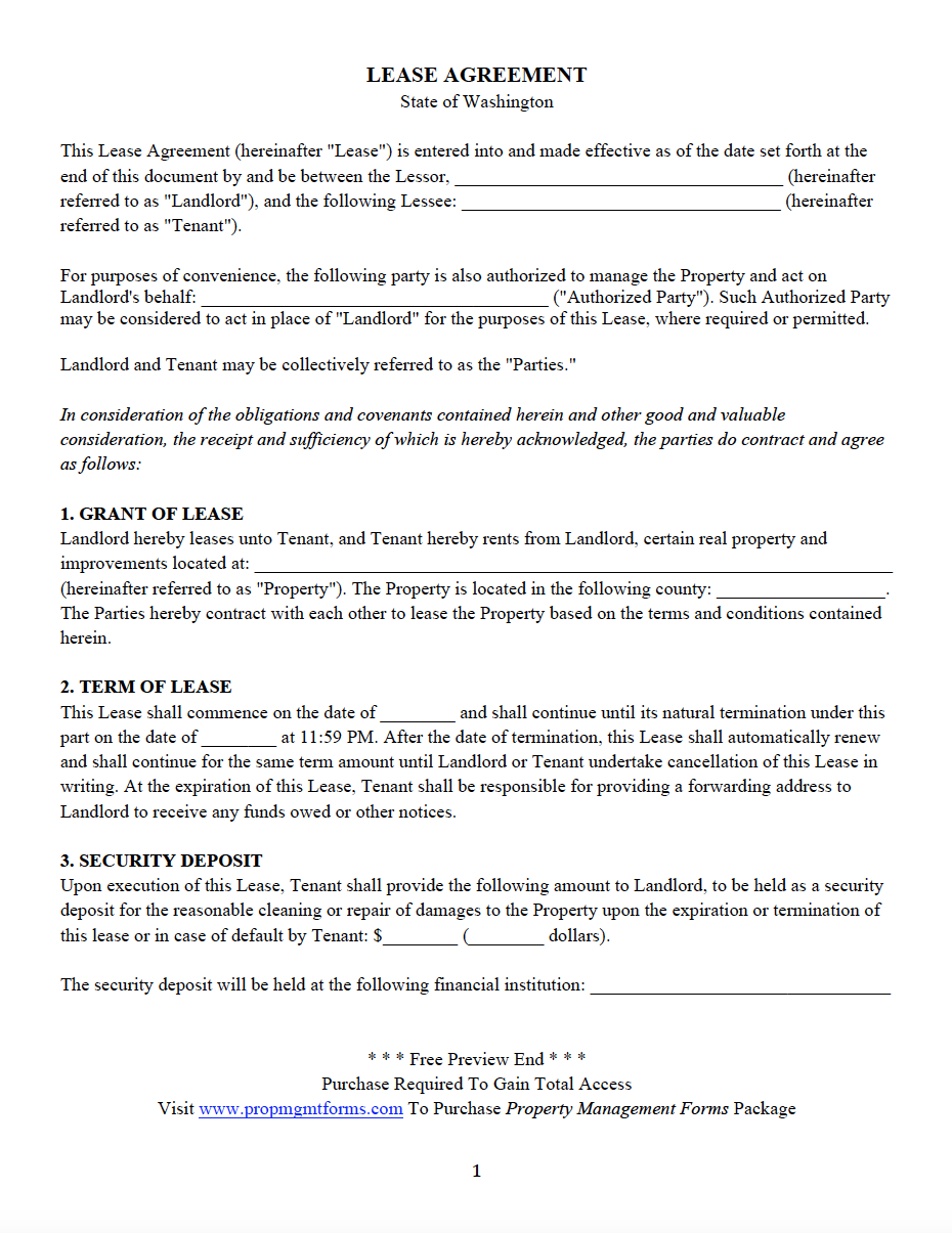 New York Lease Agreement Template Free