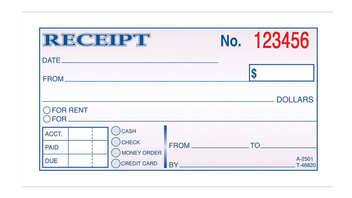 Rent Payment Receipt Property Management Forms